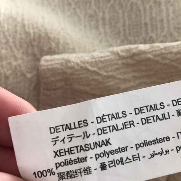 Zara cream shorts romper with open back. - Picture 9 of 9